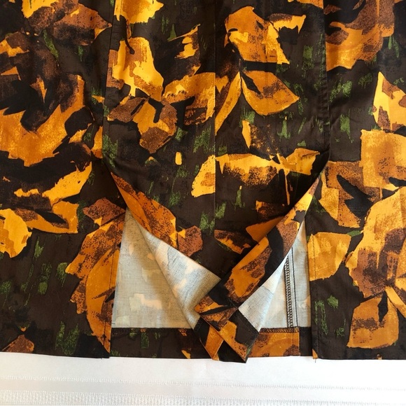 NWT New York & Company Brown & Gold Pencil Skirt Knee-Length Size 14 - Picture 8 of 9